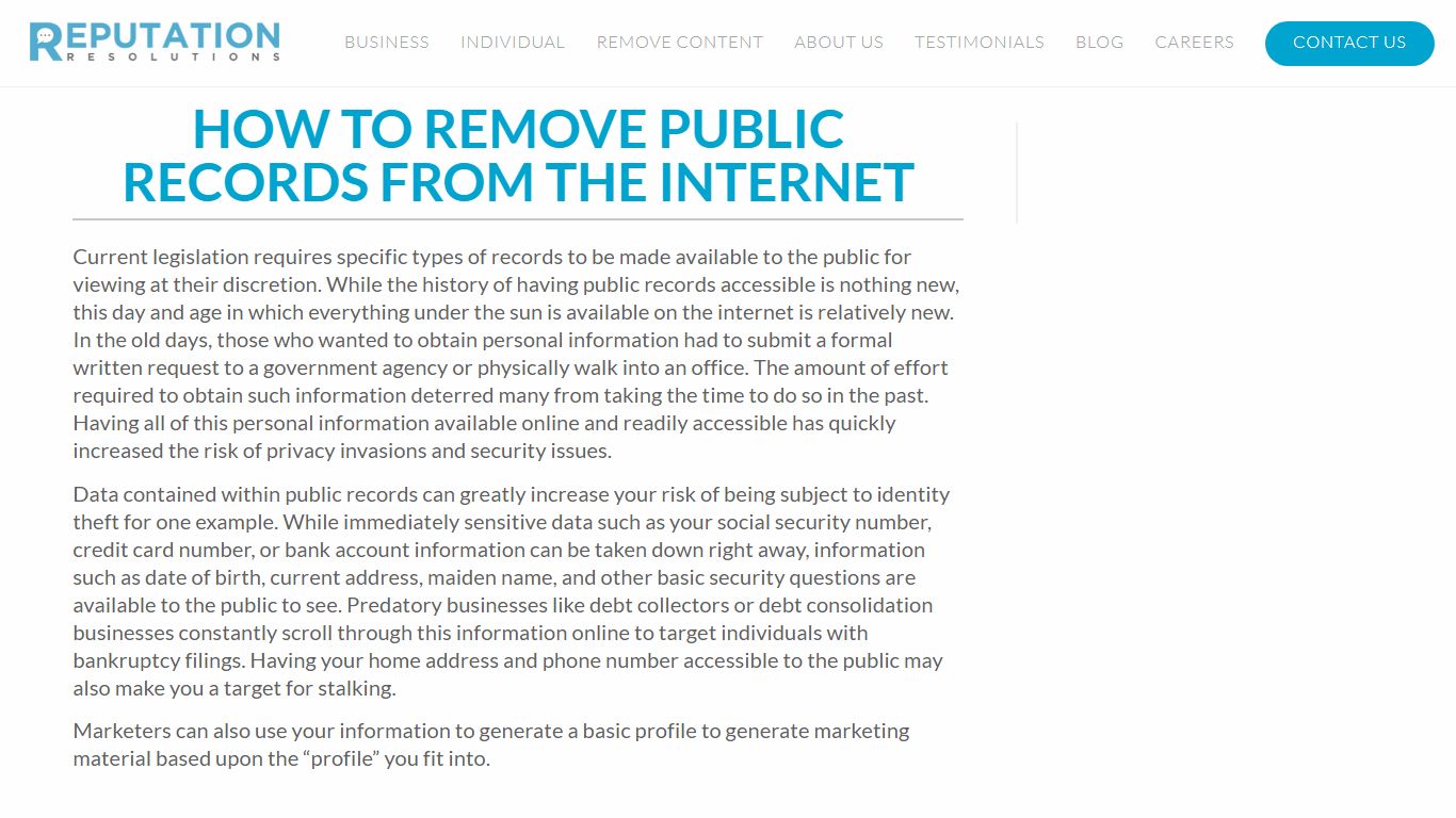How to Remove Public Records from the Internet