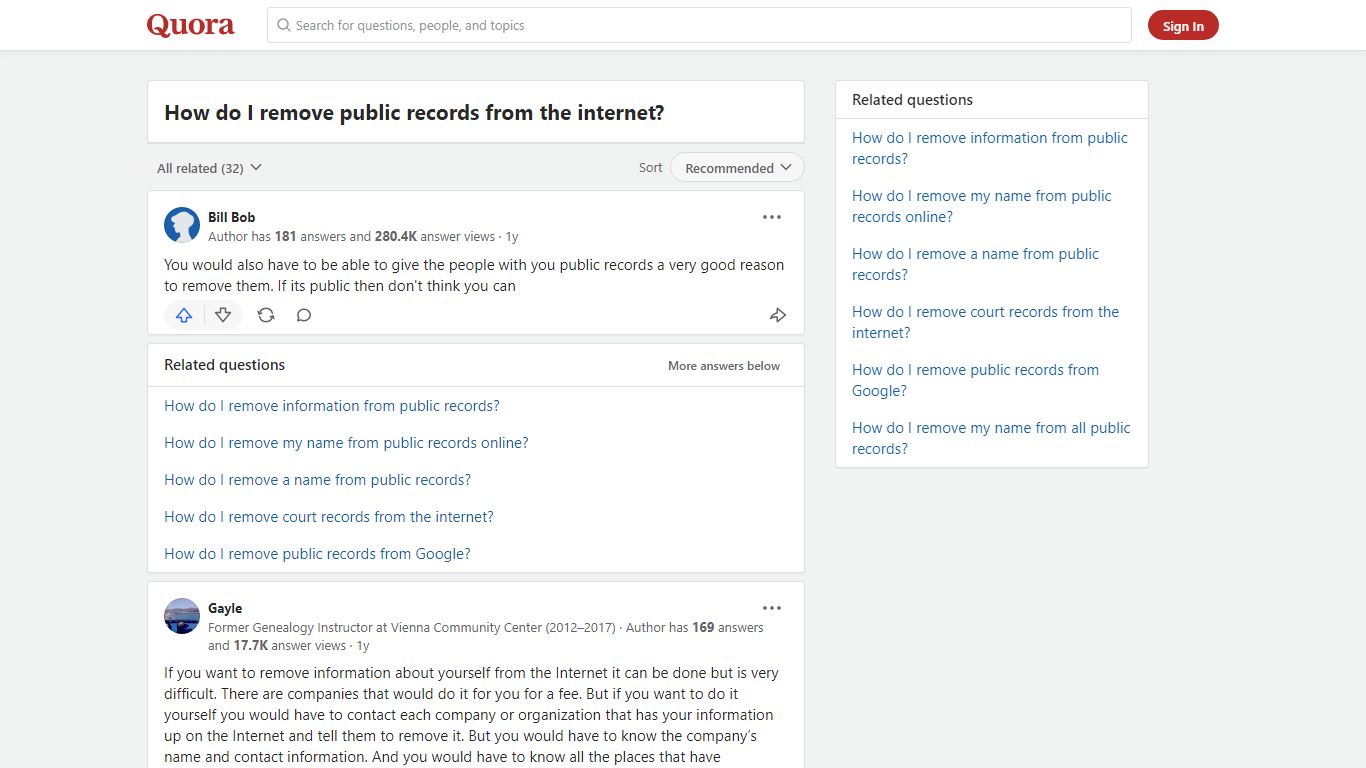 How to remove public records from the internet - Quora